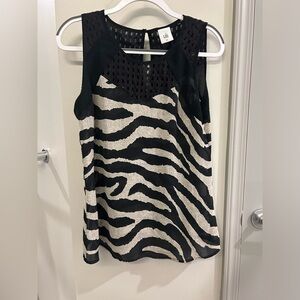 CABI Tivoli Tank Top Zebra Small